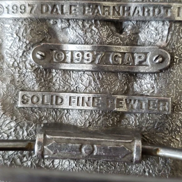 Vintage 1997 Dale Earnhardt Pewter Belt Buckle - Picture 7 of 13